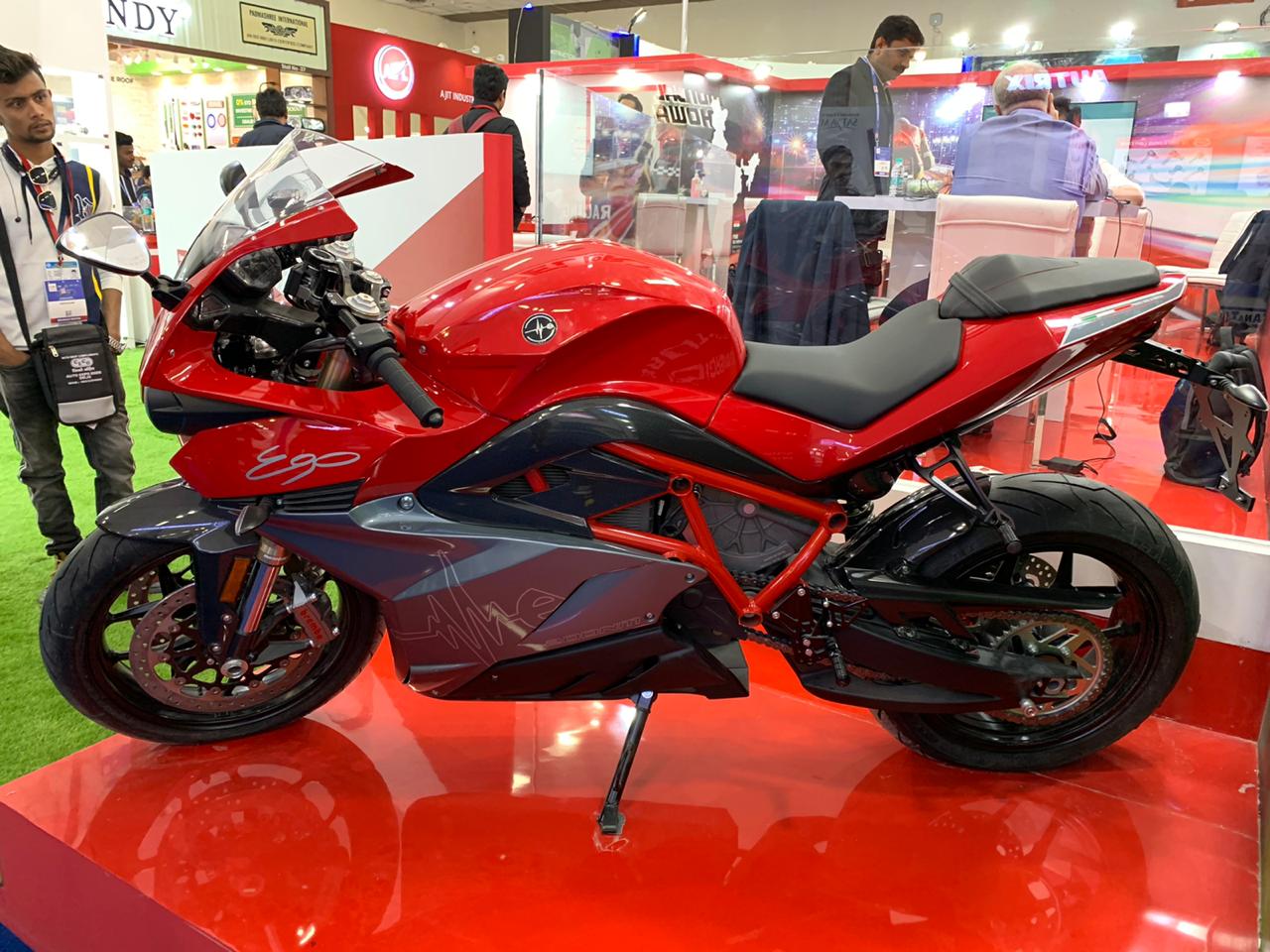 Energica Ego in India at the Auto Components Show 2020