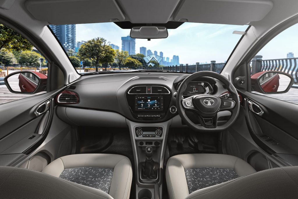New Tata Tigor facelift interior dashboard