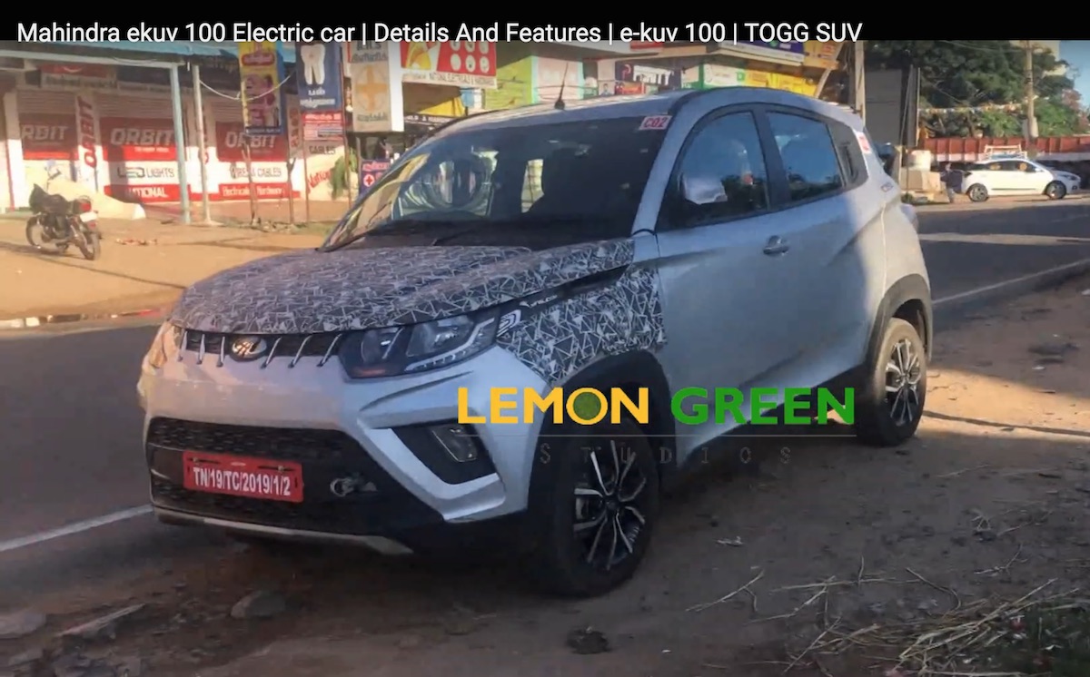 Mahindra KUV100 electric version testing Chennai