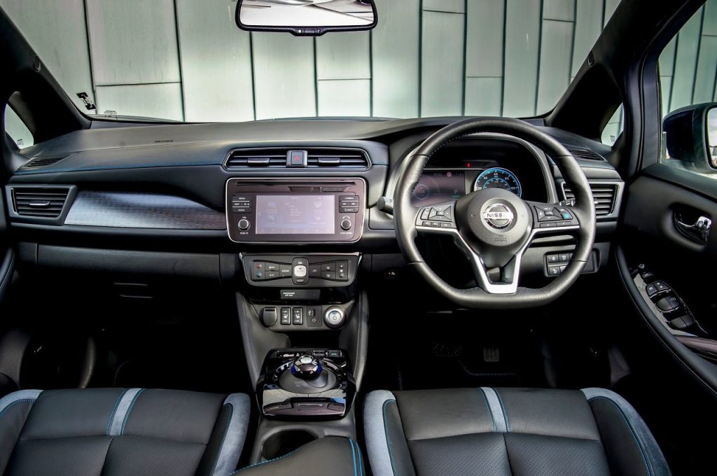 Nissan Leaf EV interior view