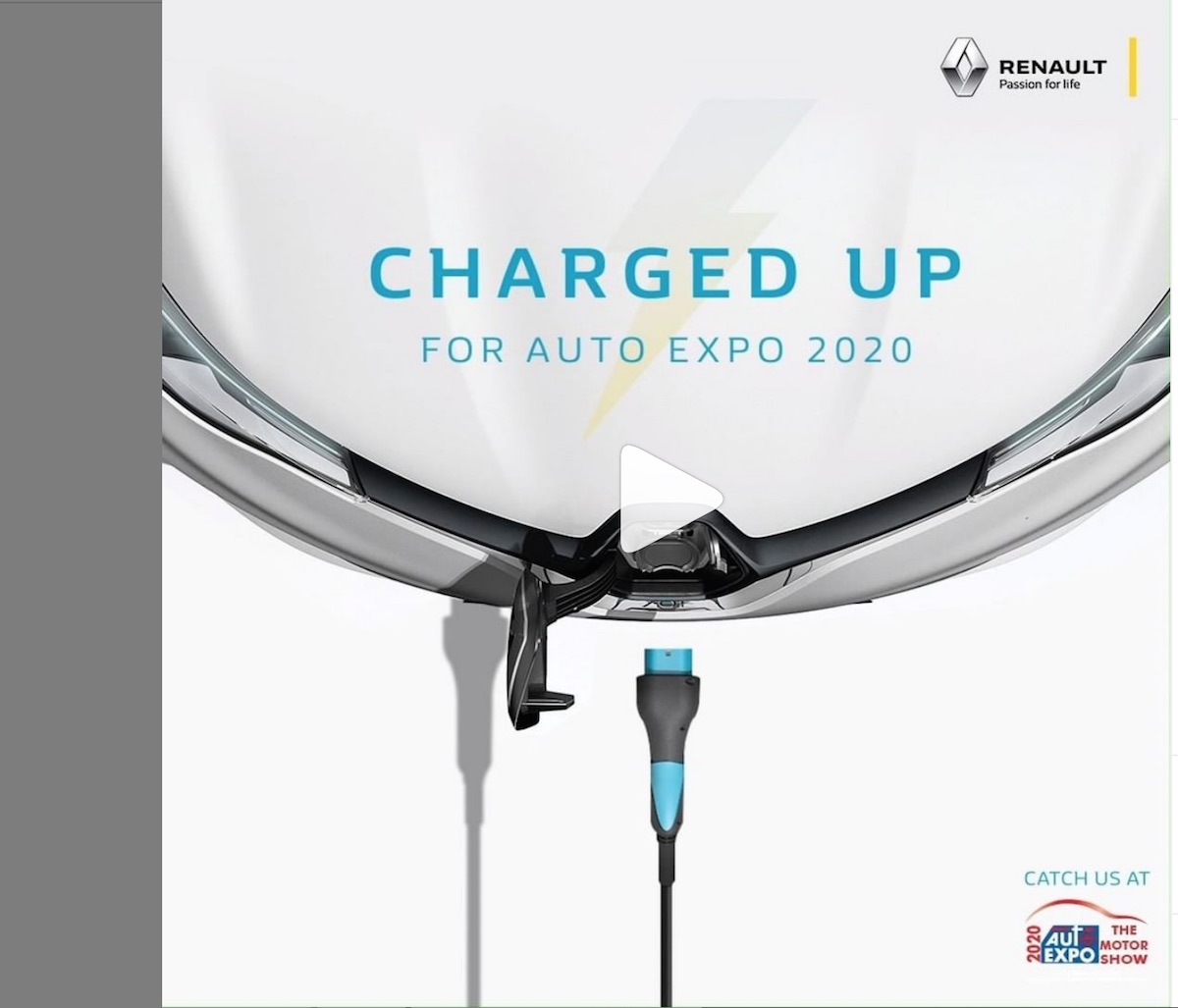 Renault ZOE EV teaser Auto Expo 2020