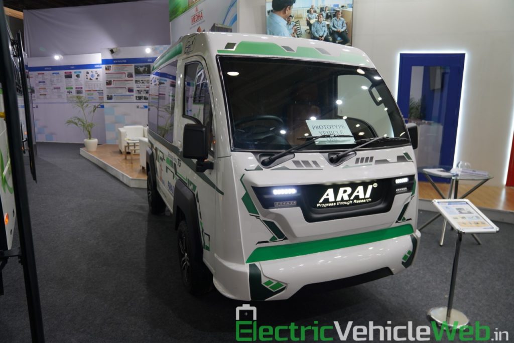 ARAI Prototype Electric Vehicle front view - Auto Expo 2020