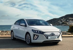 Hyundai Ioniq front three quarter view