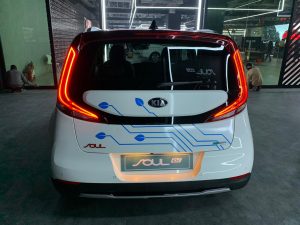 Kia Soul EV Auto Expo 2020 rear view