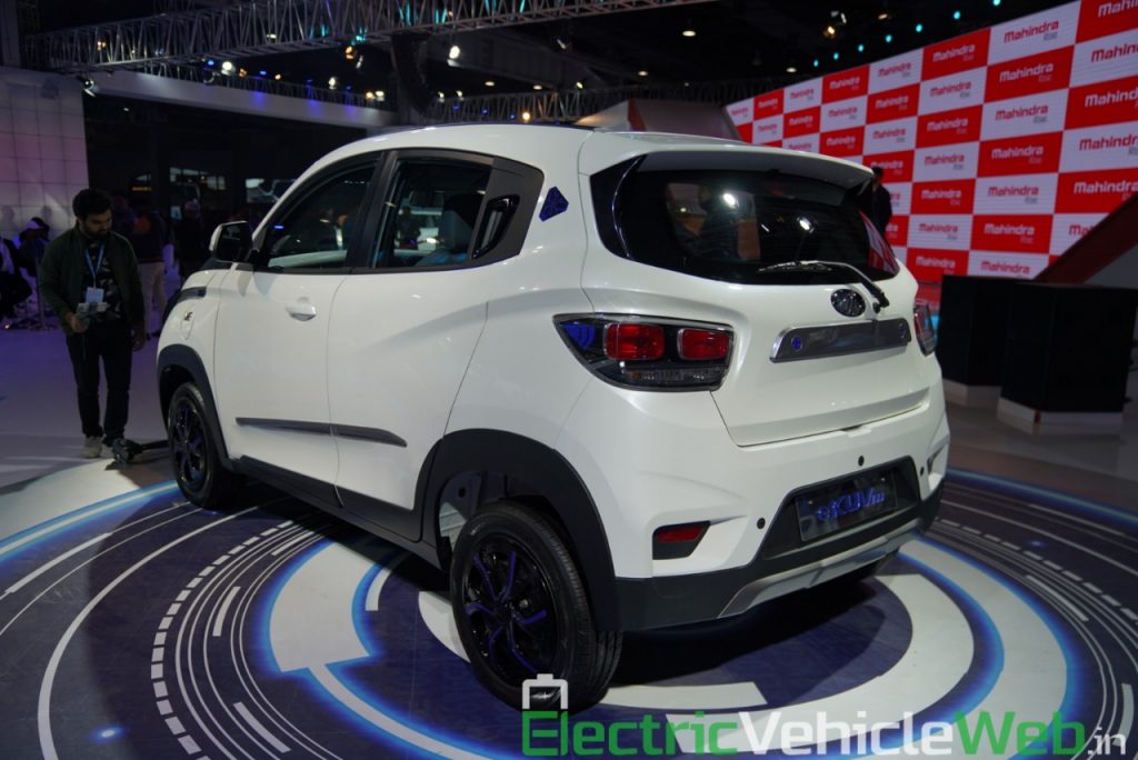 Mahindra eKUV100 rear three quarter view 2 - Auto Expo 2020