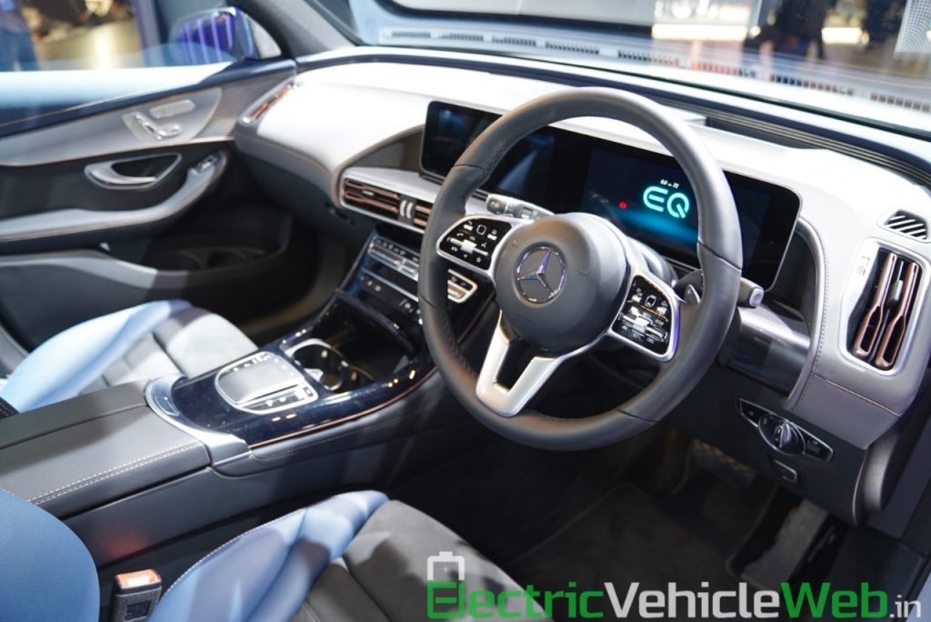 Mercedes EQC interior at Auto Expo 2020