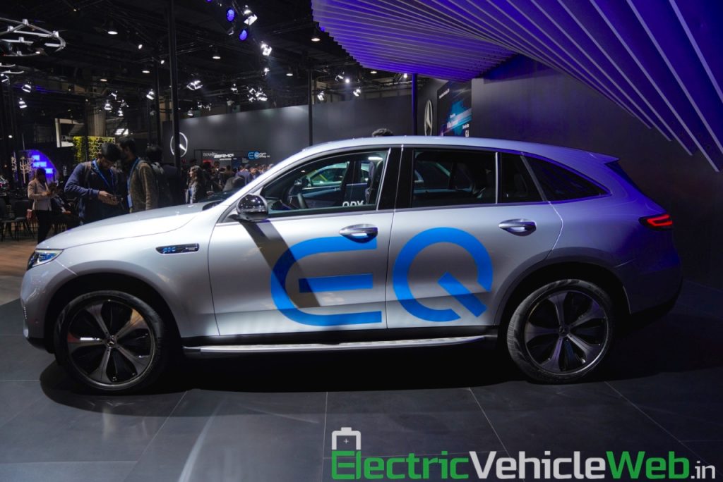 Mercedes EQC side at Auto Expo 2020