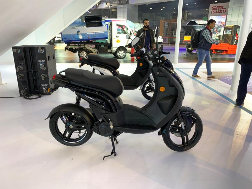 Peugeot e-Ludix side at the Auto Expo 2020
