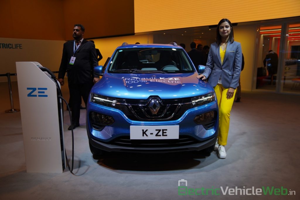 Renault Kwid electric (K-ZE) front view - Auto Expo 2020