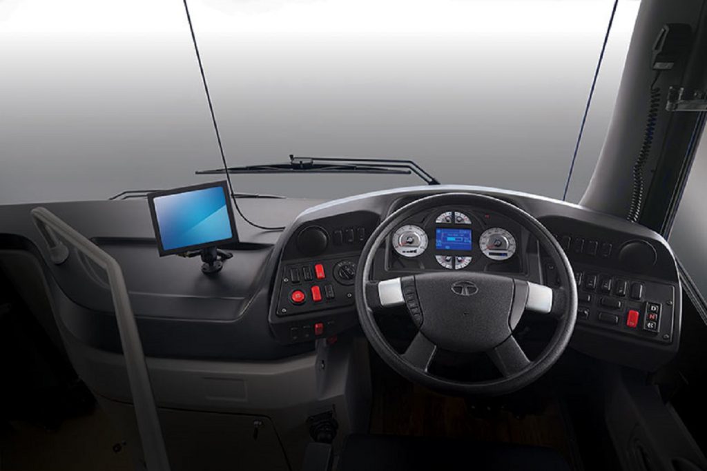 Tata Starbus EV Low Entry Electric Bus dashboard - Auto Expo 2020
