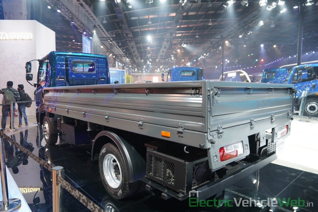 Tata Ultra Electric Truck rear three quarter view - Auto Expo 2020