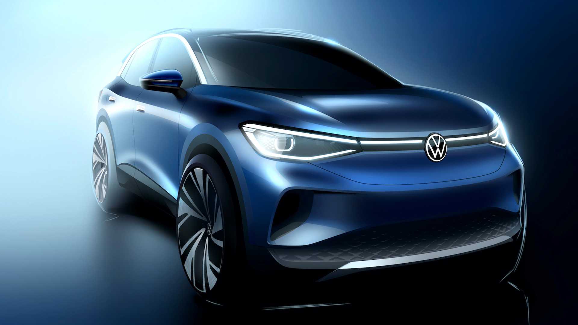VW ID.4 electric crossover-SUV sketch