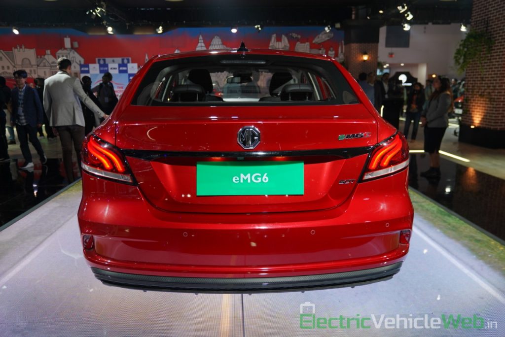 eMG 6 PHEV rear view - Auto expo 2020