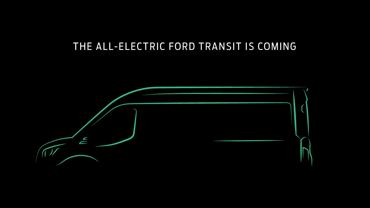 Ford Transit electric teased confirmed