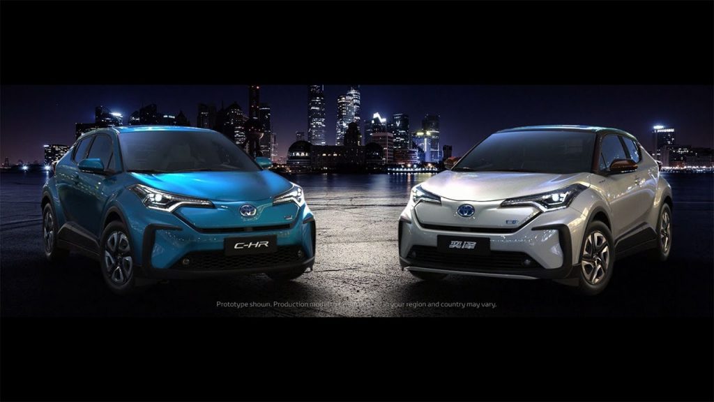 Toyota C-HR electric and Toyota Izoa electric