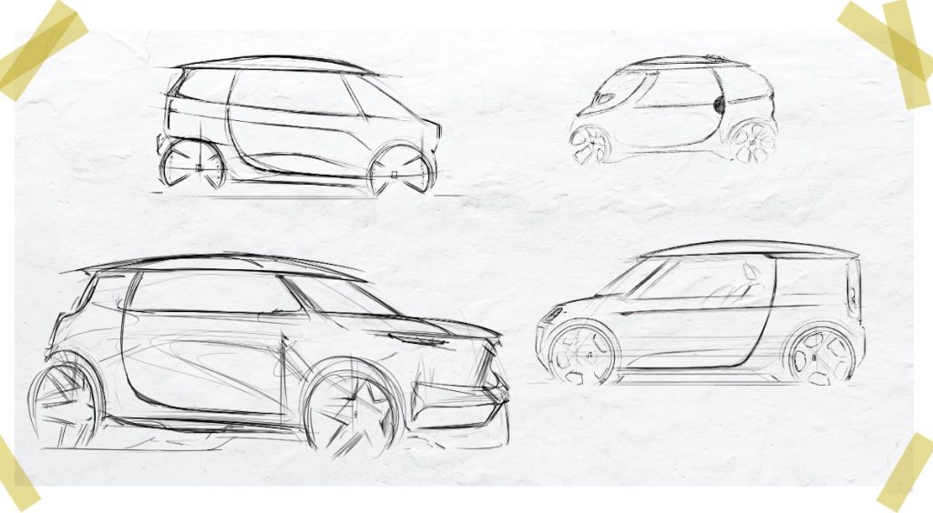 Ford City electric car sketches