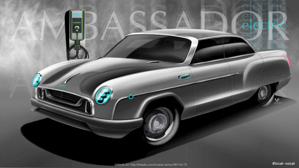 HM Ambassador Electric Vehicle concept front