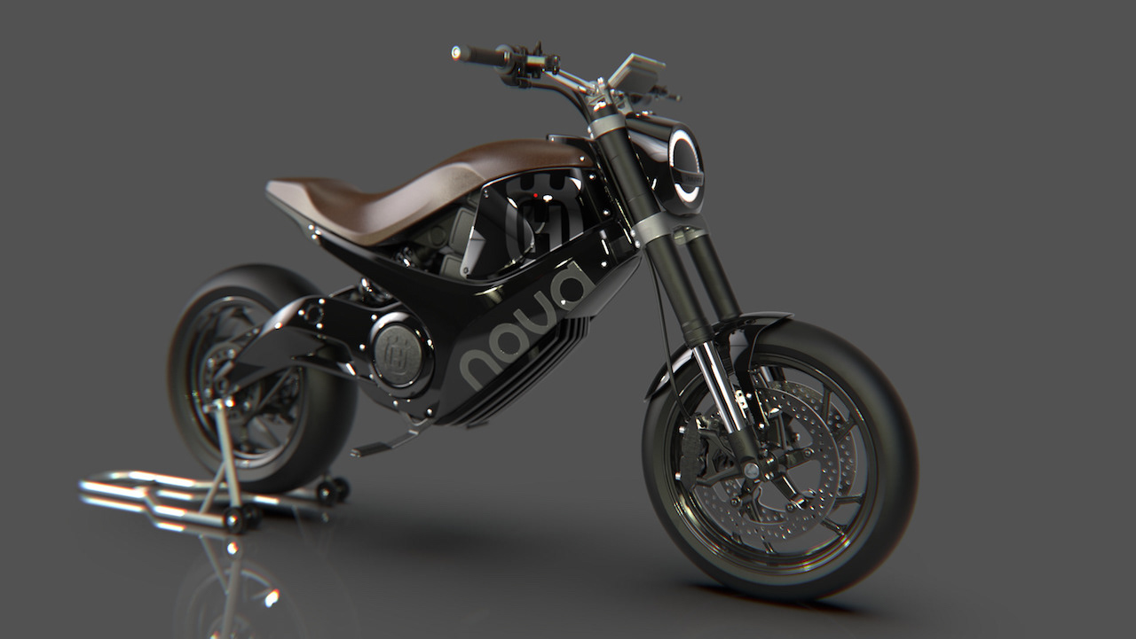 Husqvarna Nova electric motorcycle concept side view