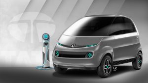 Tata iNano EV Concept front three quarter view