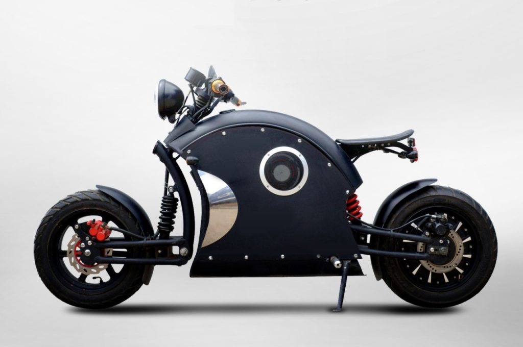 Urbet Ego electric motorcycle side view