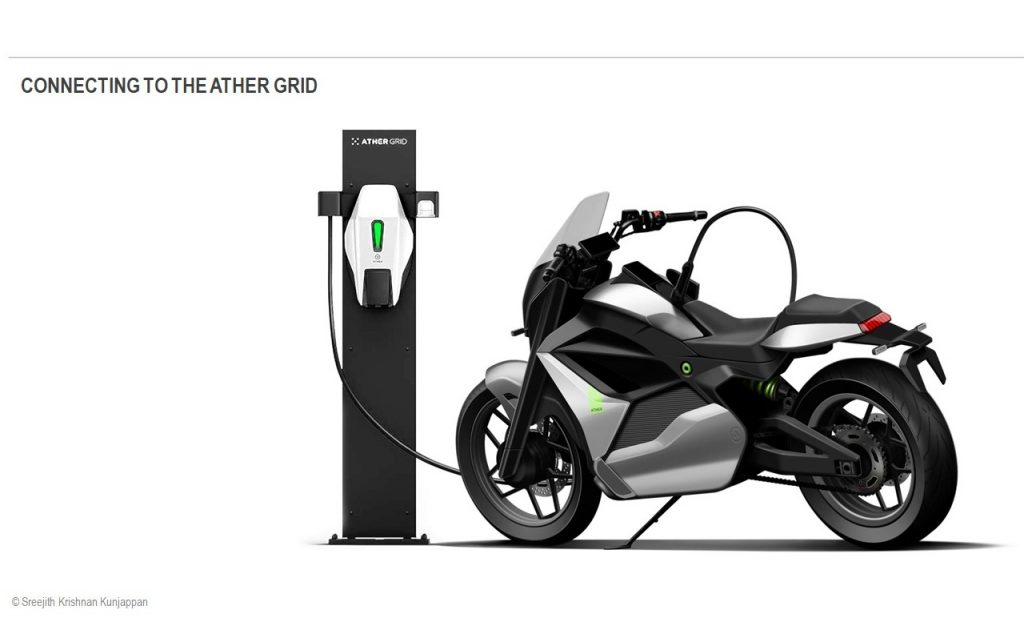 Ather Cruiser Motorcycle Concept Grid charger