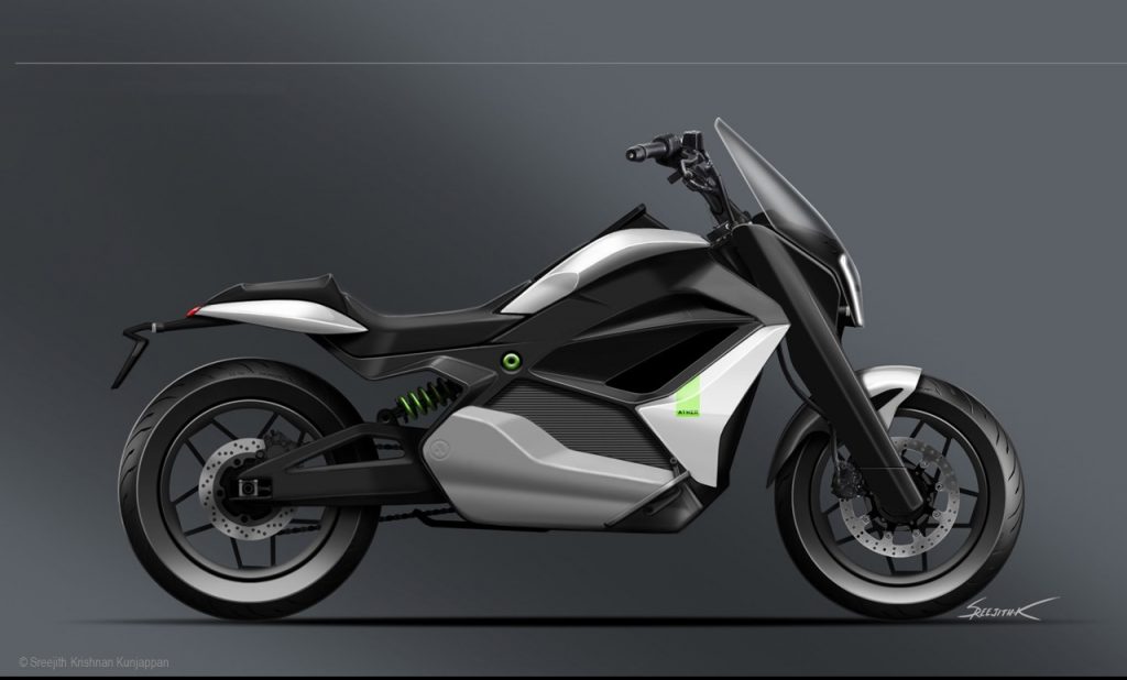 Ather Cruiser Motorcycle Concept side view