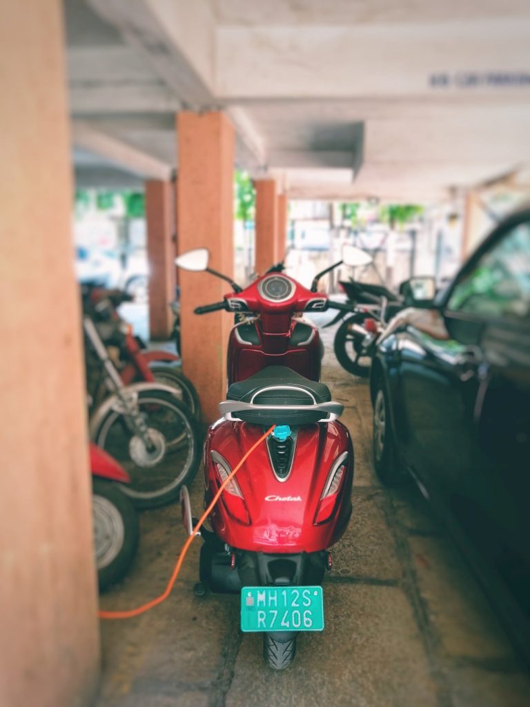 Bajaj Chetak electric scooter charging initial ownership review from Pune