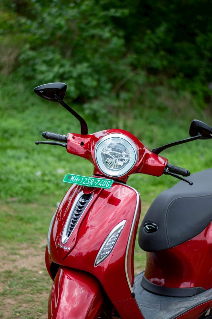 Bajaj Chetak electric scooter headlight DRL initial ownership review from Pune