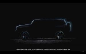 GMC Hummer SUV 2022 electric side teaser