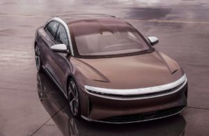 Lucid Air front top angle