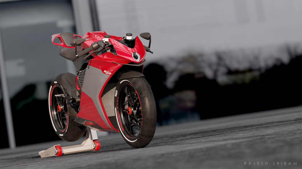 MV Agusta FE Electric red front view