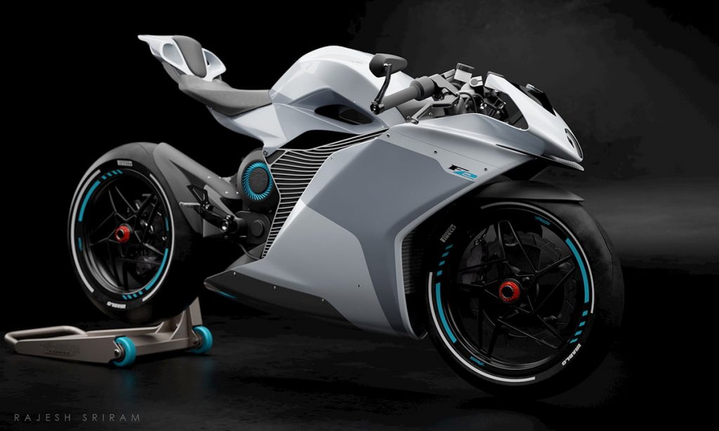 MV Agusta FE Electric white front view