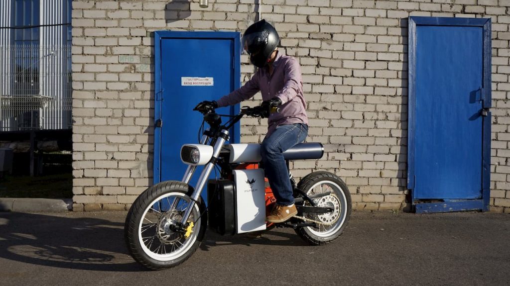 Punch Motorcycles electric bike riding and stance
