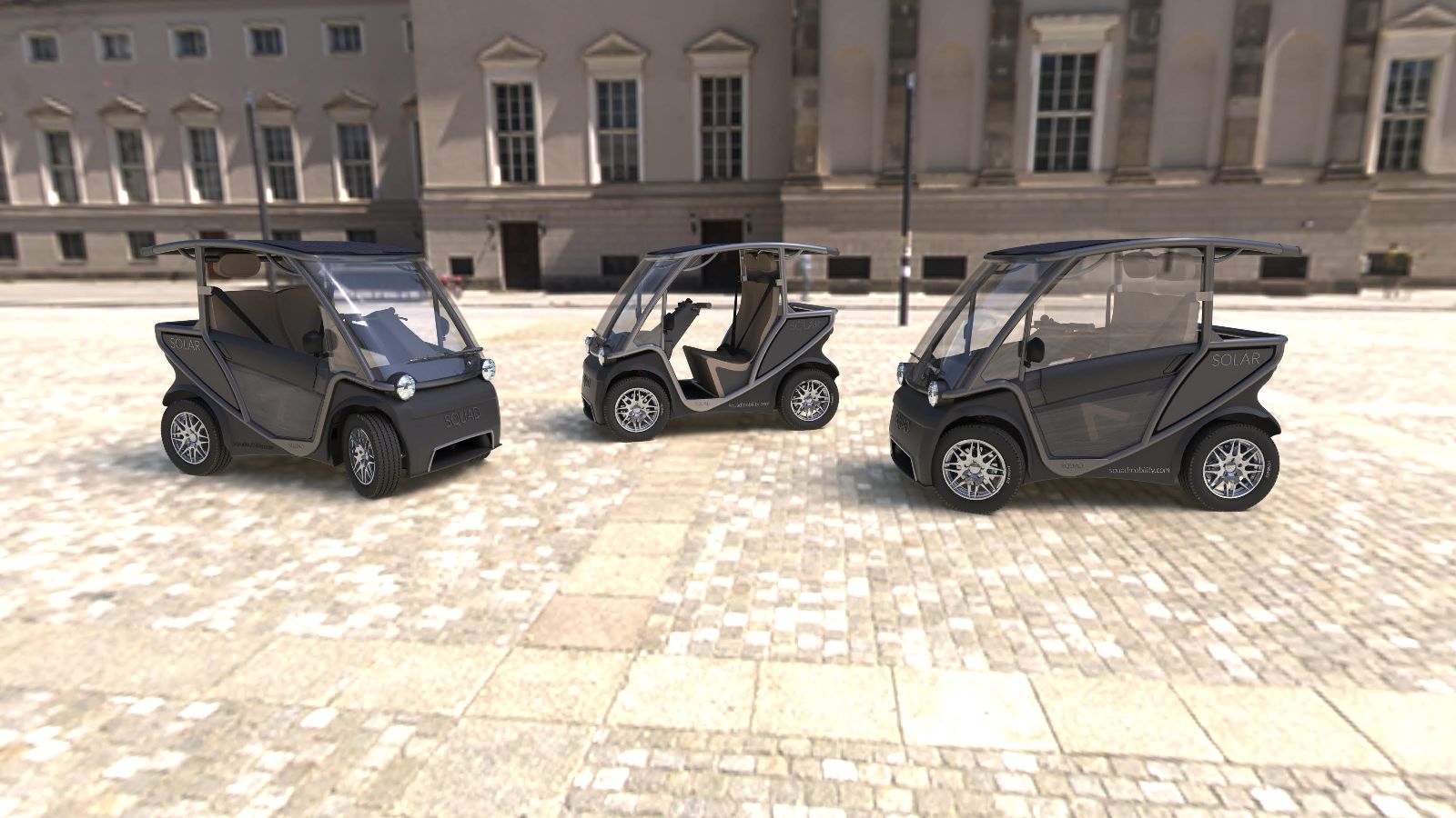 Squad Solar City Cars on Italian square doors