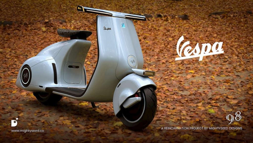 Vespa electric concept by Mightyseed front