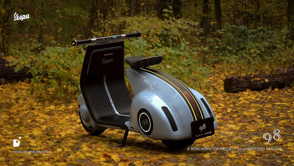 Vespa electric concept by Mightyseed rear