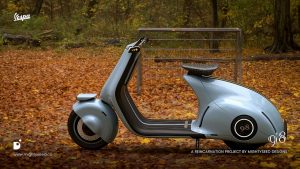 Vespa electric concept by Mightyseed side