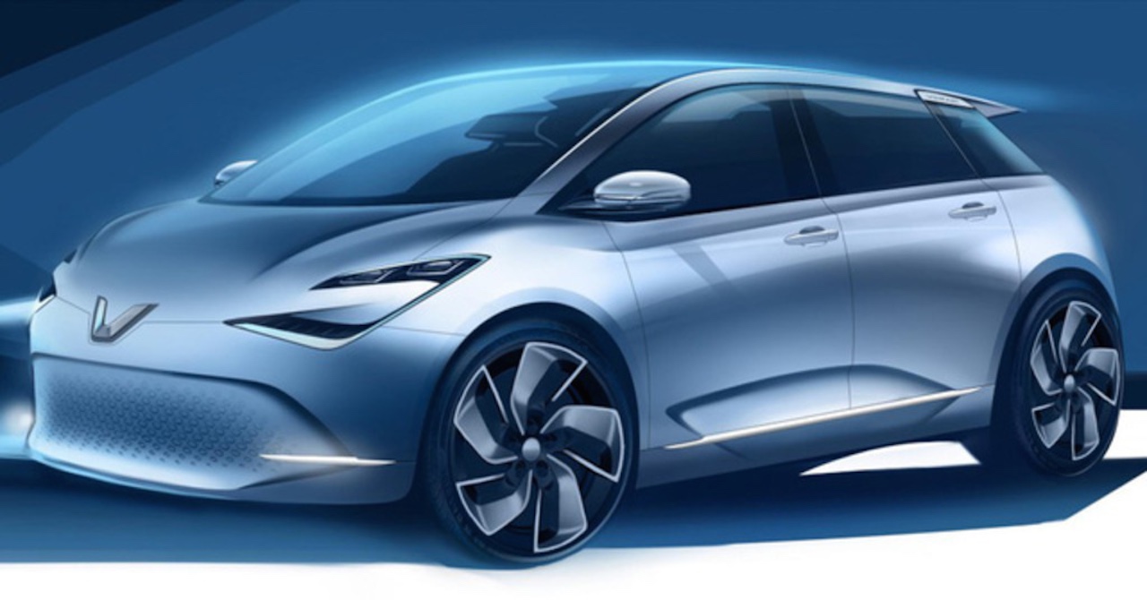 Vinfast electric car sketch released in 2018