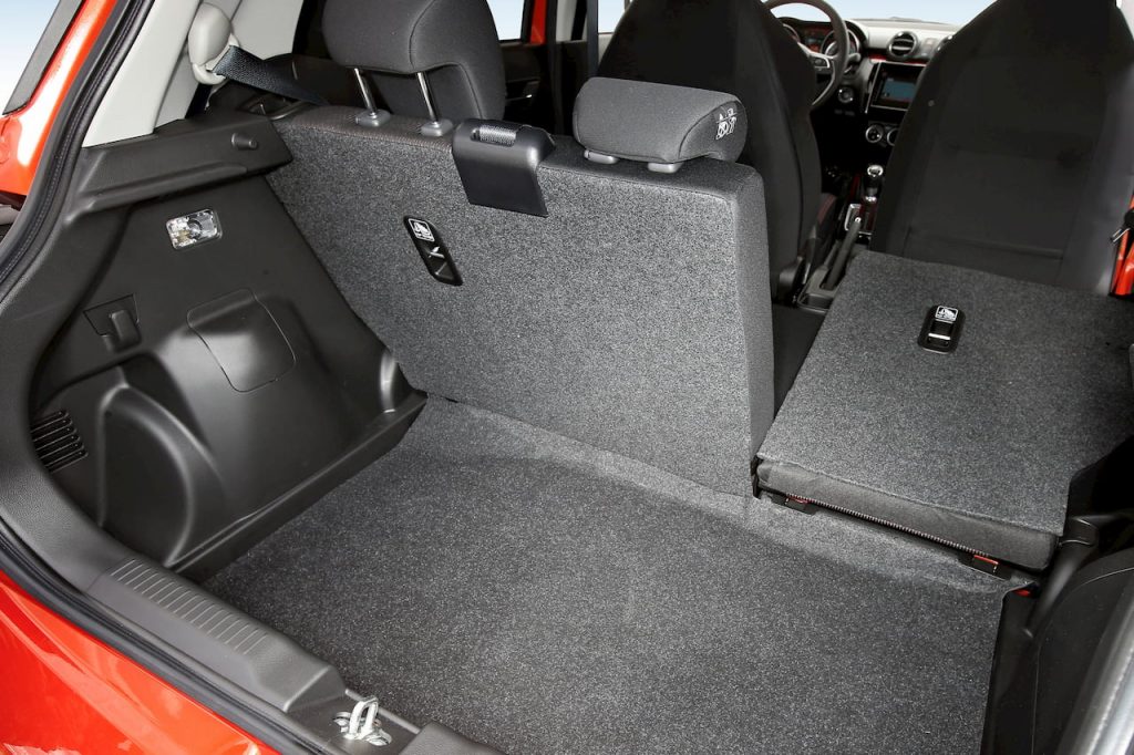 2020 Suzuki Swift Sport Hybrid boot rear seat folding official image