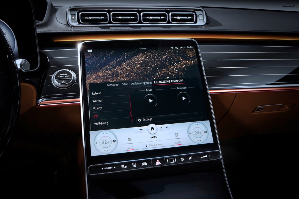 2021 Mercedes S-Class infotainment Energizing Comfort