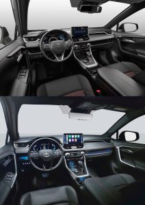 Toyota RAV4 vs Suzuki ACross interior