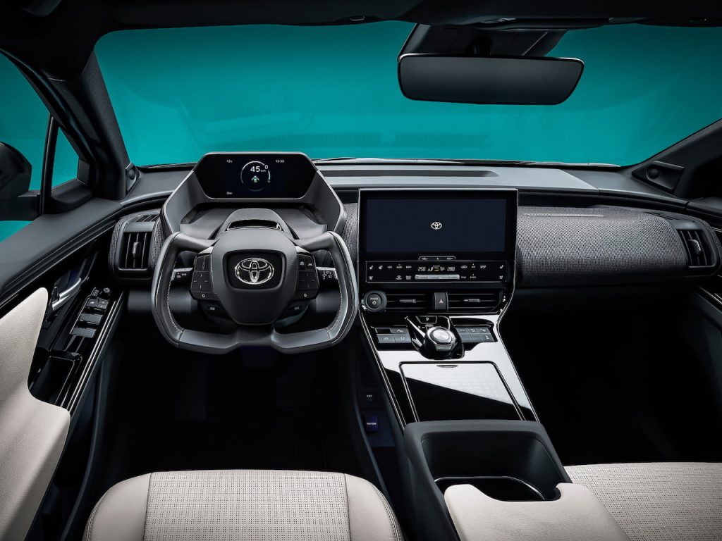 Toyota bZ4X concept interior dashboard