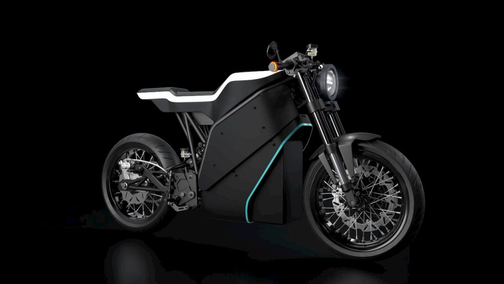 Yatri P-Zero electric motorcycle side angle
