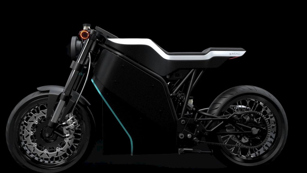 Yatri P-Zero electric motorcycle side view