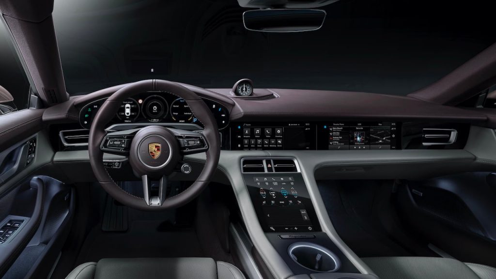 2021 Porsche Taycan RWD interior dashboard