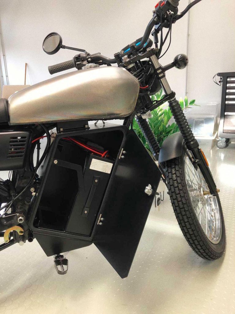 Black Tea electric bike production version battery bay