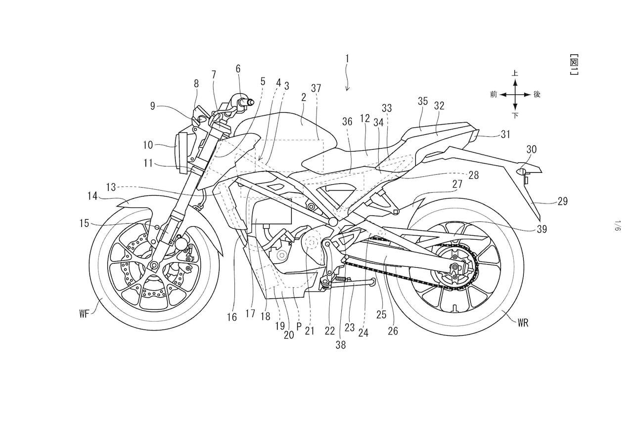 Honda electric bike patent profile