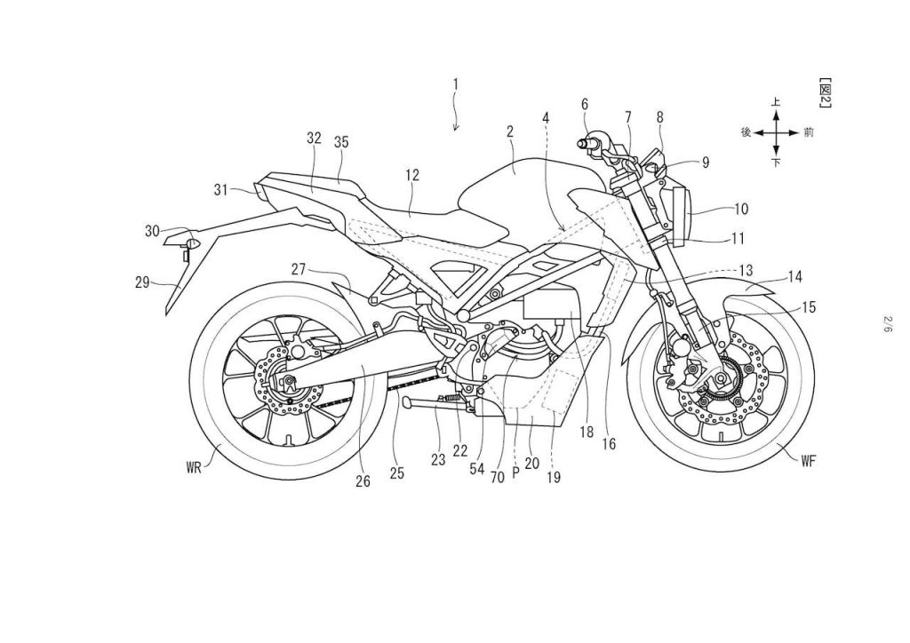 Honda electric bike patent right side