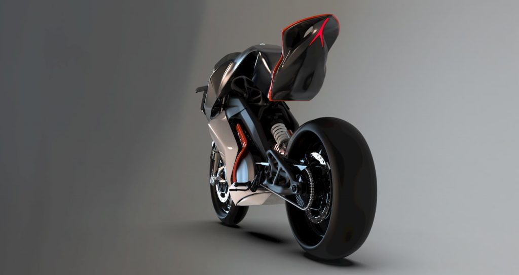 KTM RC Electric Bike project rear view by Mohit Solanki