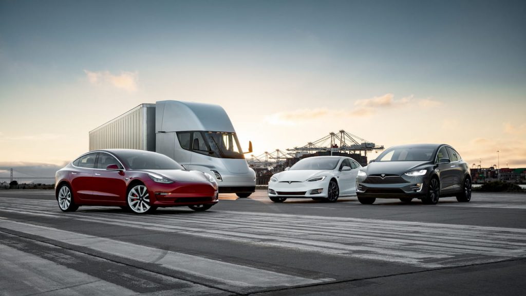 Tesla Model 3 Semi Model S Model X line-up